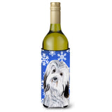 Havanese Winter Snowflakes Wine Bottle Beverage Insulator Hugger Sc9785Literk
