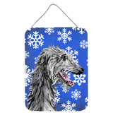 Caroline'S Treasures Sc9789Ds1216 Scottish Deerhound Winter Snowflakes Wall Or Door Hanging Prints, 16 X 12
