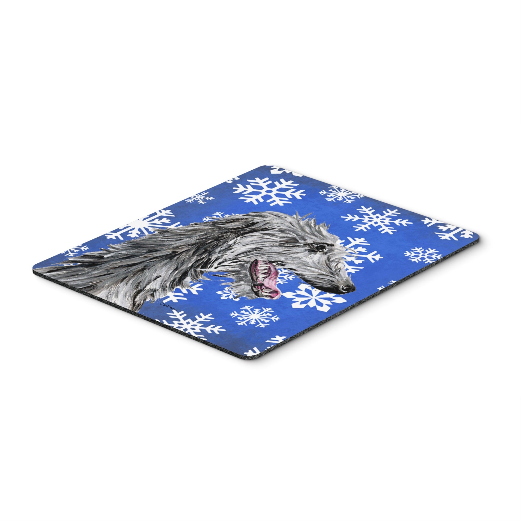 Caroline'S Treasures Scottish Deerhound Winter Snowflakes Mouse Pad/Hot Pad/Trivet (Sc9789Mp)