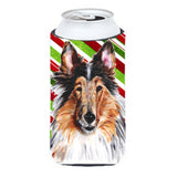 Collie Candy Cane Christmas Tall Boy Beverage Insulator Hugger Sc9790Tbc