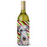 Scottish Deerhound Candy Cane Christmas Wine Bottle Beverage Insulator Hugger Sc9802Literk