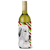 Great Pyrenees Candy Cane Christmas Wine Bottle Beverage Insulator Hugger Sc9810Literk