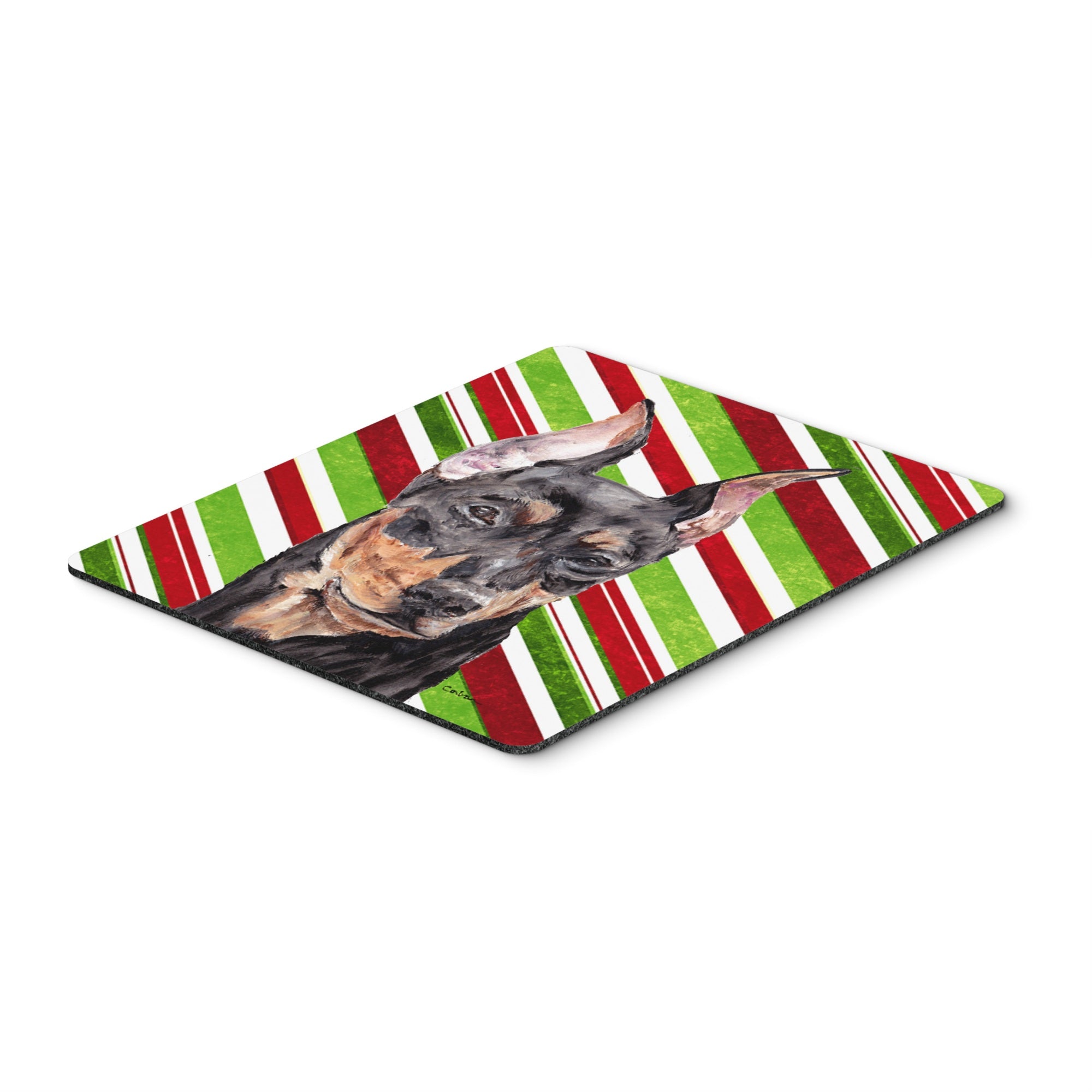Caroline'S Treasures German Pinscher Candy Cane Christmas Mouse Pad/Hot Pad/Trivet (Sc9812Mp)