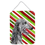Caroline'S Treasures Sc9813Ds1216 Scottish Deerhound Candy Cane Christmas Wall Or Door Hanging Prints, 16 X 12