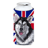 Alaskan Malamute With English Union Jack British Flag Tall Boy Beverage Insulator Hugger Sc9815Tbc