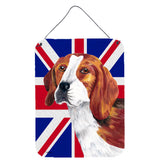 Caroline'S Treasures Beagle With English Union Jack British Flag Wall Or Door Hanging Prints, 16 X 12