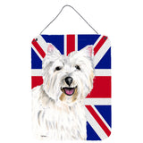 Caroline'S Treasures Sc9827Ds1216 Westie With English Union Jack British Flag Wall Or Door Hanging Prints, 16 X 12
