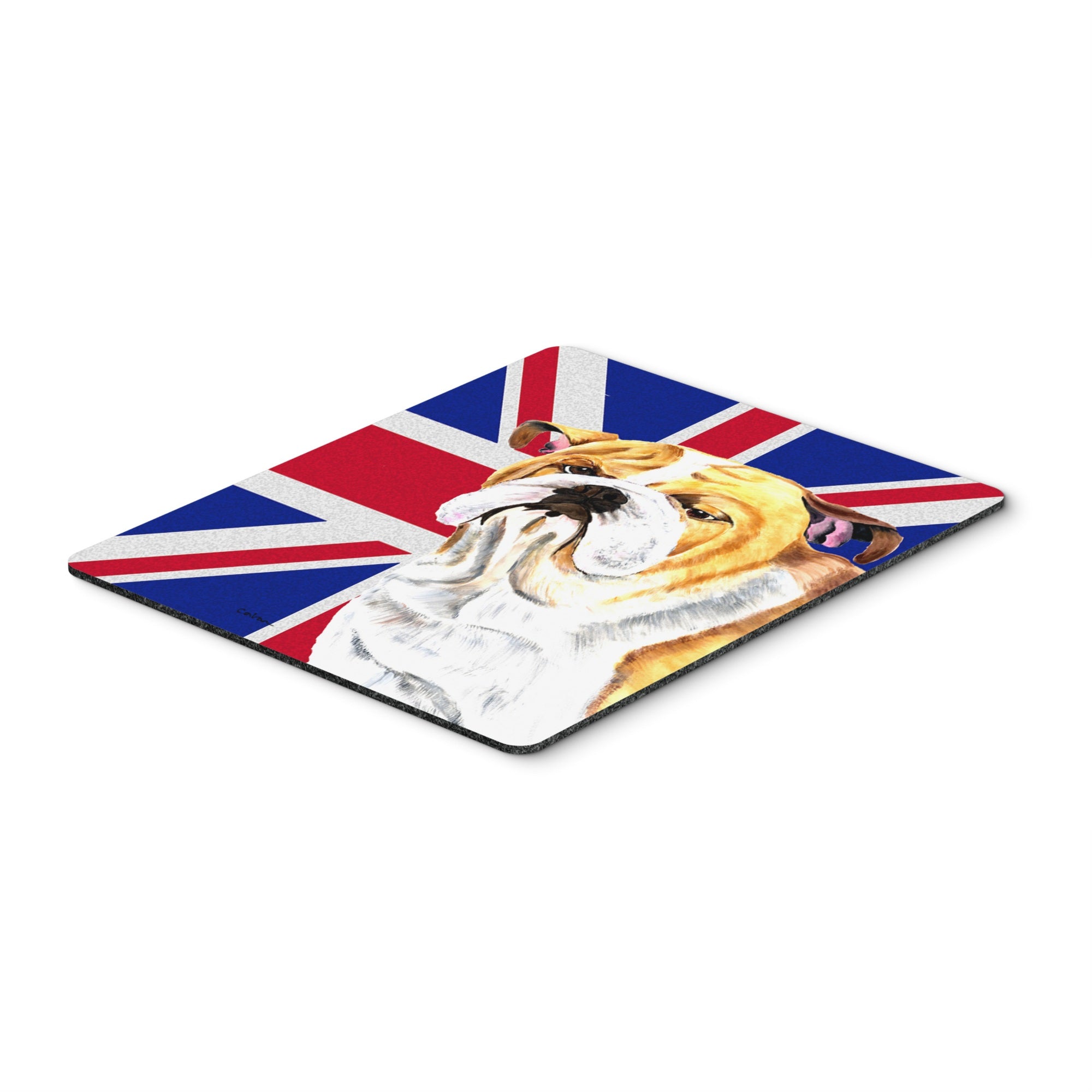 Caroline'S Treasures Bulldog English With English Union Jack British Flag Mouse Pad, Hot Pad/Trivet (Sc9831Mp)