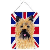 Caroline'S Treasures Sc9832Ds1216 Cairn Terrier With English Union Jack British Flag Wall Or Door Hanging Prints, 16 X 12,