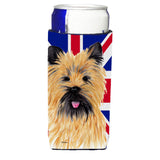 Cairn Terrier With English Union Jack British Flag Ultra Beverage Insulators For Slim Cans Sc9832Muk