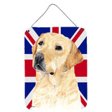 Caroline'S Treasures Sc9833Ds1216 Labrador With English Union Jack British Flag Wall Or Door Hanging Prints, 16 X 12