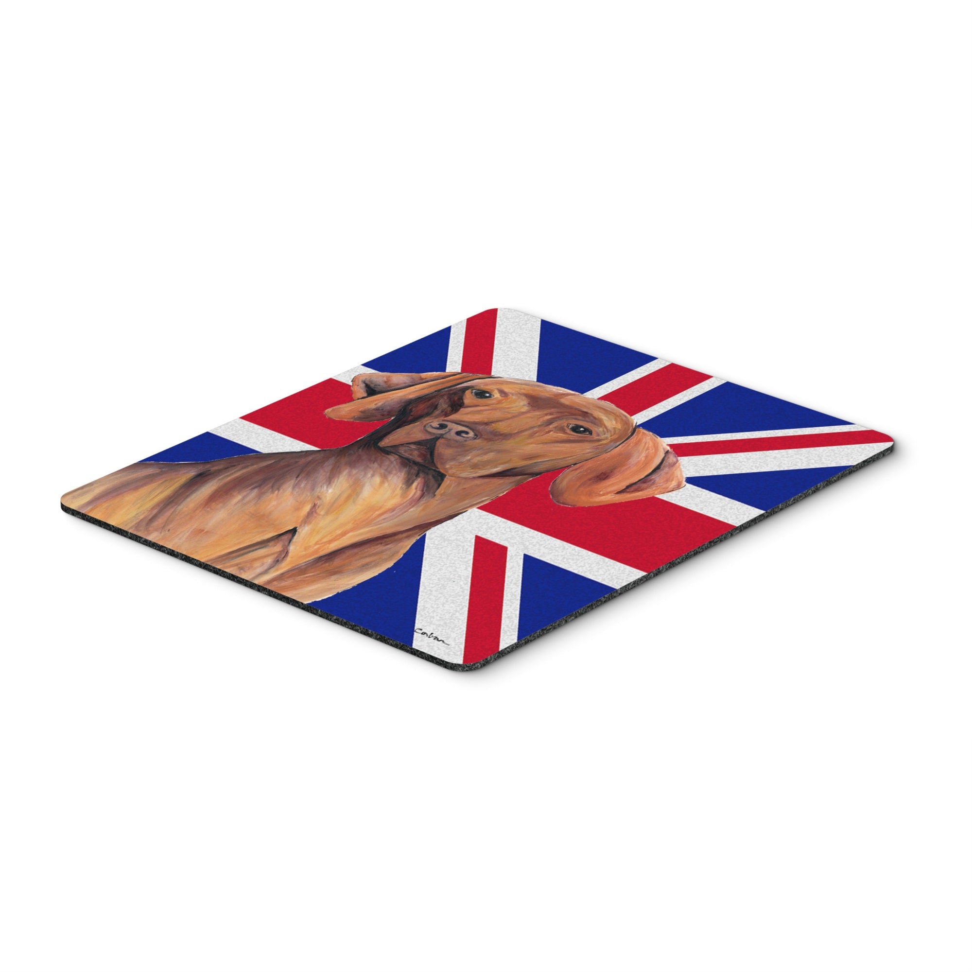 Caroline'S Treasures Vizsla With English Union Jack British Flag Mouse Pad/Hot Pad/Trivet (Sc9835Mp)