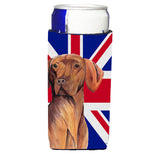Vizsla With English Union Jack British Flag Ultra Beverage Insulators For Slim Cans Sc9835Muk