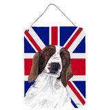 Caroline'S Treasures Sc9837Ds1216 Springer Spaniel With English Union Jack British Flag Wall Or Door Hanging Prints, 16 X