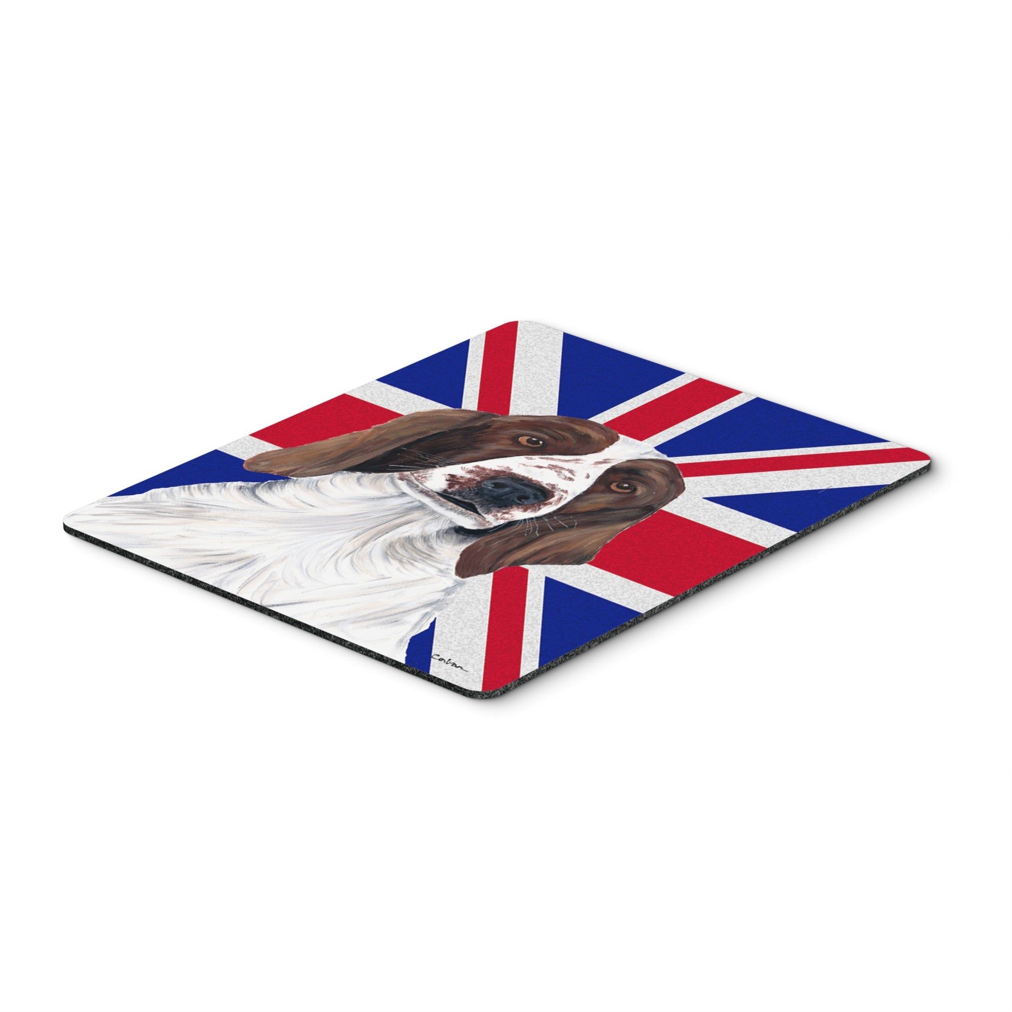 Caroline'S Treasures Springer Spaniel With English Union Jack British Flag Mouse Pad/Trivet (Sc9837Mp)