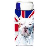 Pit Bull With English Union Jack British Flag Ultra Beverage Insulators For Slim Cans Sc9838Muk