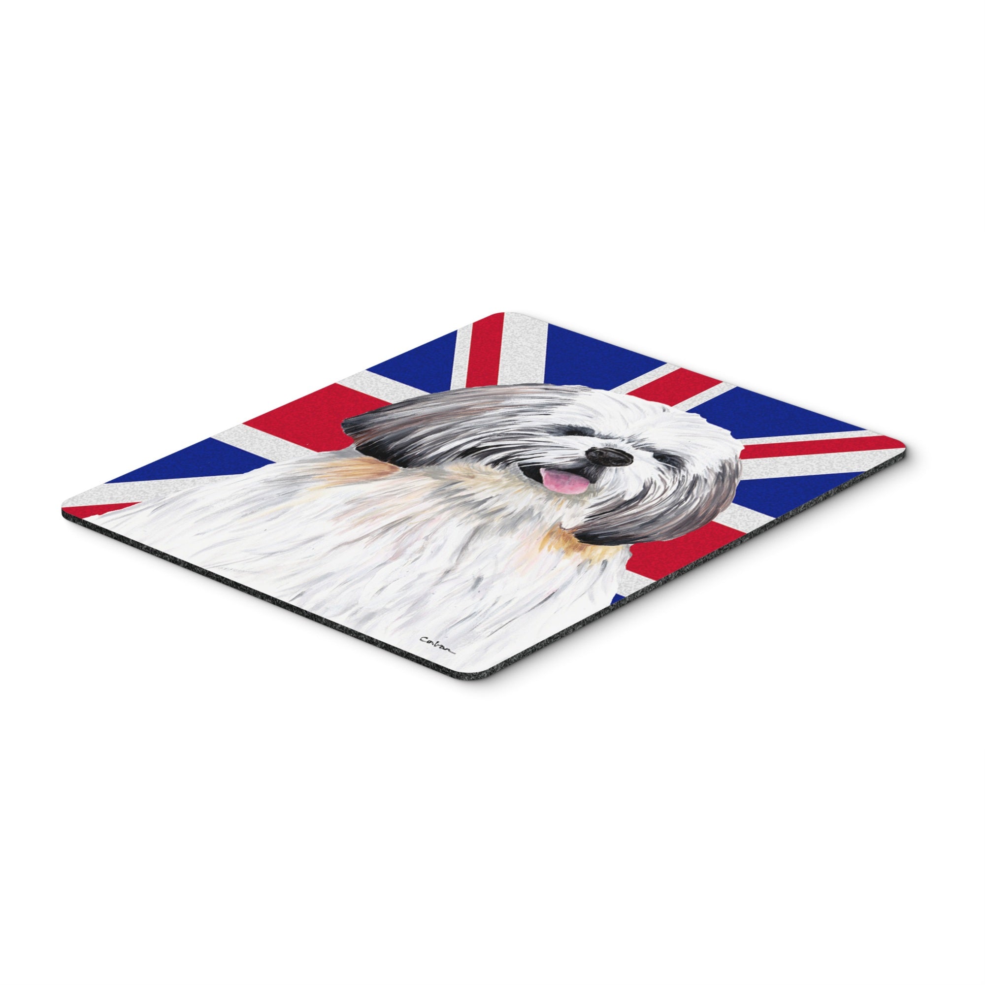 Caroline'S Treasures Shih Tzu With English Union Jack British Flag Mouse Pad/Hot Pad/Trivet (Sc9840Mp)