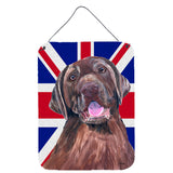 Caroline'S Treasures Sc9841Ds1216 Labrador With English Union Jack British Flag Wall Or Door Hanging Prints, 16 X 12