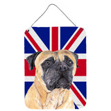 Caroline'S Treasures Mastiff With English Union Jack British Flag Wall Or Door Hanging Prints, 16 X 12