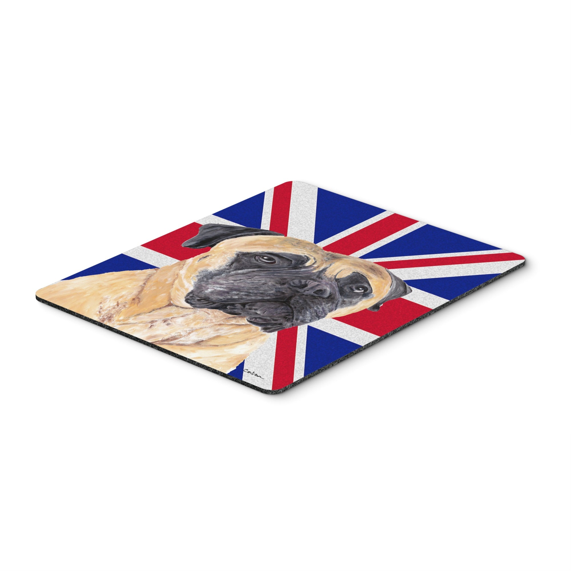Caroline'S Treasures Mastiff With English Union Jack British Flag Mouse Pad/Hot Pad/Trivet (Sc9842Mp)