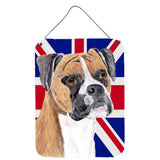 Caroline'S Treasures Sc9847Ds1216 Boxer With English Union Jack British Flag Wall Or Door Hanging Prints, 16 X 12
