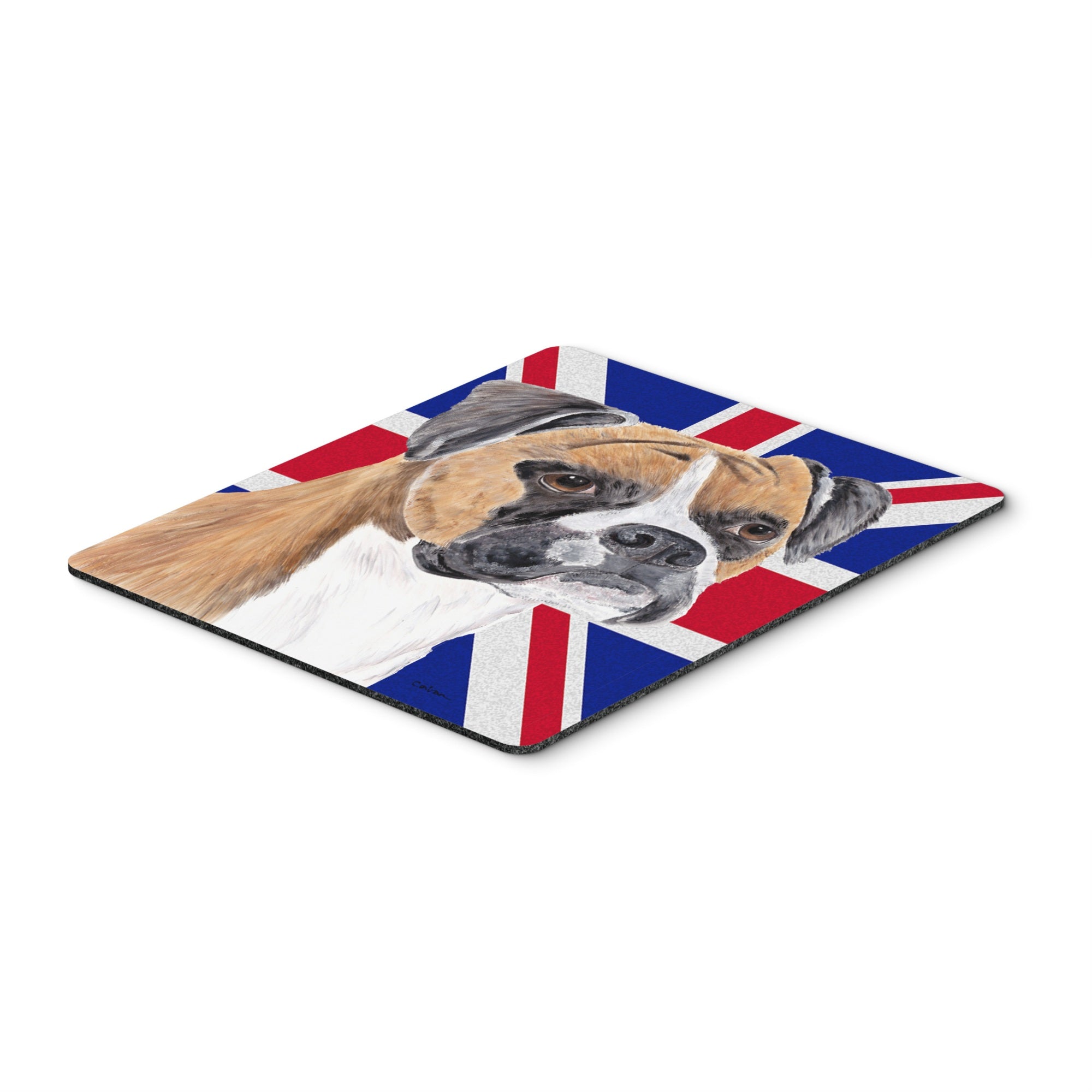 Caroline'S Treasures Boxer With English Union Jack British Flag Mouse Pad/Hot Pad/Trivet (Sc9847Mp)