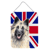 Caroline'S Treasures Belgian Tervuren With English Union Jack British Flag Wall Or Door Hanging Prints, 16 X 12