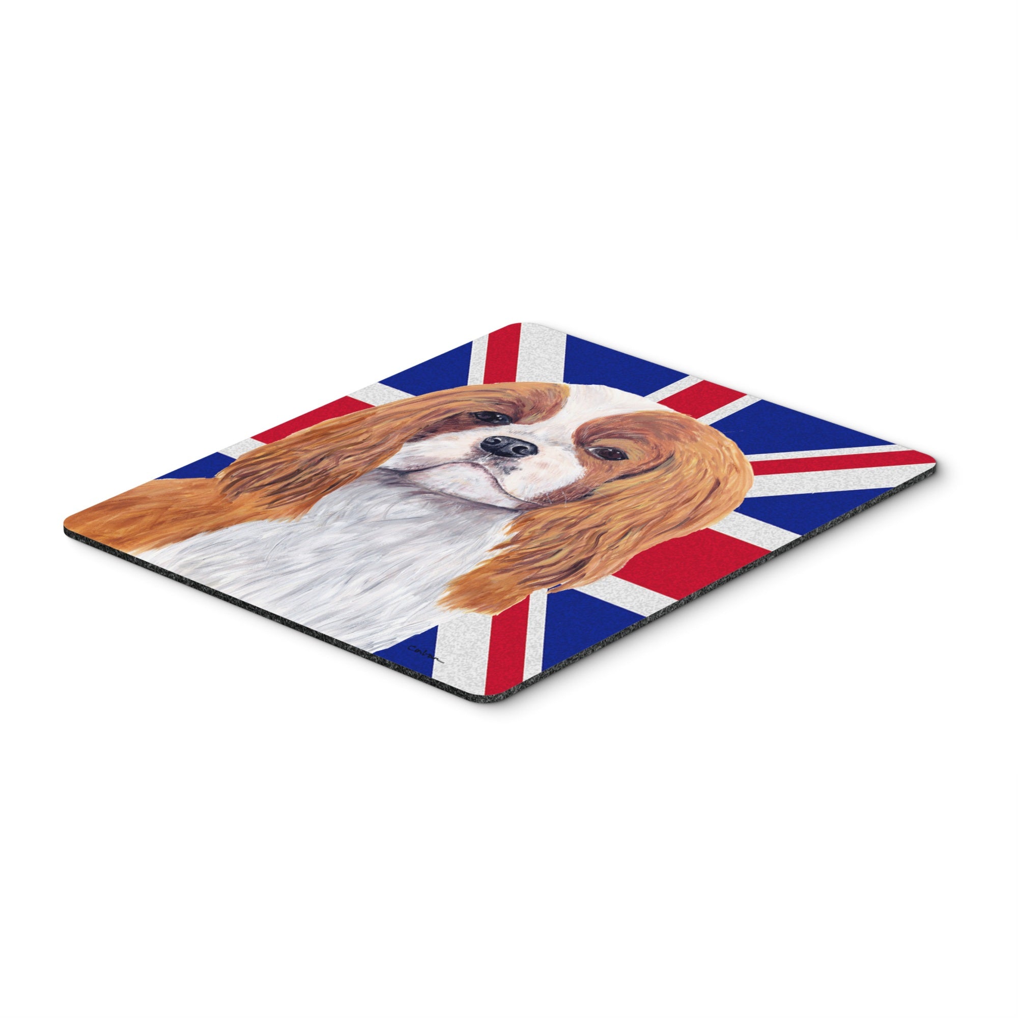 Caroline'S Treasures Cavalier Spaniel With English Union Jack British Flag Mouse Pad/Trivet (Sc9851Mp)