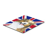Caroline'S Treasures Australian Shepherd With English Union Jack British Flag Mouse Pad/Trivet (Sc9854Mp)