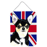 Caroline'S Treasures Sc9856Ds1216 Chihuahua With English Union Jack British Flag Wall Or Door Hanging Prints, 16 X 12,