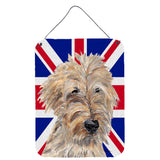 Caroline'S Treasures Golden Doodle With English Union Jack British Flag Wall Or Door Hanging Prints, 16 X 12