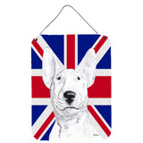 Caroline'S Treasures Sc9860Ds1216 Bull Terrier With English Union Jack British Flag Wall Or Door Hanging Prints, 16 X 12