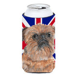 Brussels Griffon With Engish Union Jack British Flag Tall Boy Beverage Insulator Hugger Sc9864Tbc
