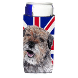Border Terrier With Engish Union Jack British Flag Ultra Beverage Insulators For Slim Cans Sc9865Muk