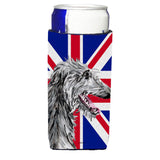 Scottish Deerhound With English Union Jack British Flag Ultra Beverage Insulators For Slim Cans Sc9871Muk