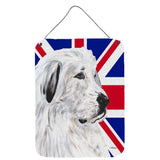 Caroline'S Treasures Great Pyrenees With English Union Jack British Flag Wall Or Door Hanging Prints, 16 X 12