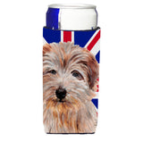 Norfolk Terrier With English Union Jack British Flag Ultra Beverage Insulators For Slim Cans Sc9875Muk