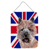 Caroline'S Treasures Sc9877Ds1216 Norwich Terrier With English Union Jack British Flag Wall Or Door Hanging Prints, 16 X 1