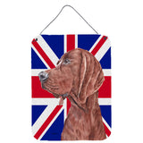 Caroline'S Treasures Redbone Coonhound With English Union Jack British Flag Wall Or Door Hanging Prints, 16 X 12