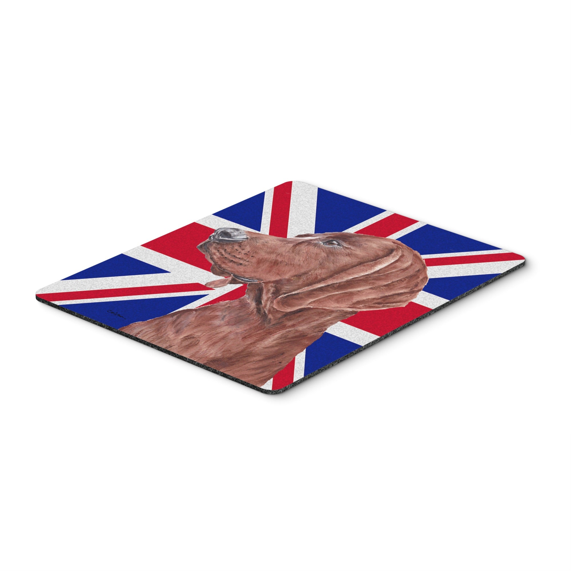 Caroline'S Treasures Redbone Coonhound With English Union Jack British Flag Mouse Pad/Trivet (Sc9880Mp)