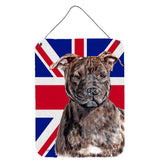Caroline'S Treasures Sc9882Ds1216 Staffordshire Bull Terrier Staffie With English Union Jack British Flag Wall Or Door Hanging
