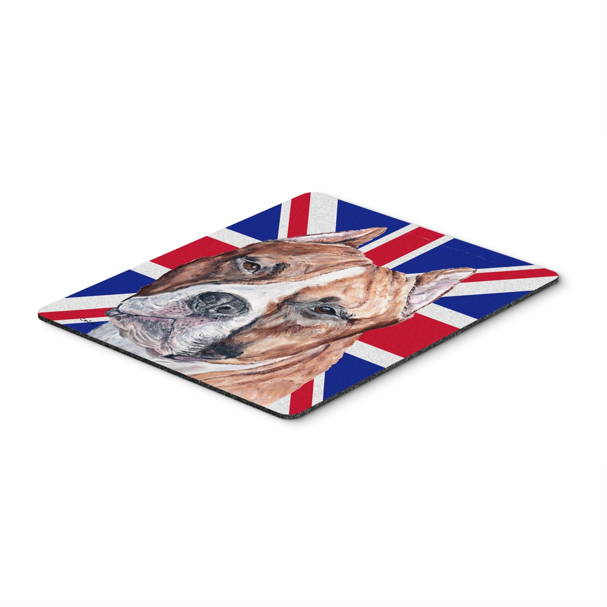 Caroline'S Treasures Staffordshire Bull Terrier Staffie & English Union Jack British Flag Mouse Pad (Sc9883Mp)