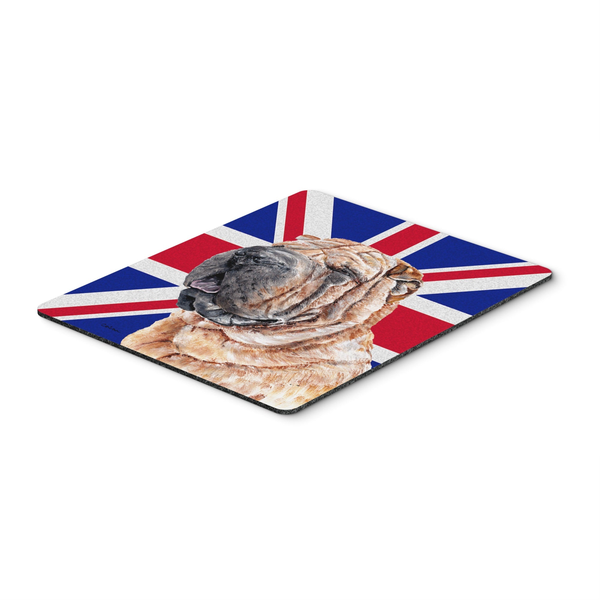 Caroline'S Treasures Shar Pei With English Union Jack British Flag Mouse Pad/Hot Pad/Trivet (Sc9892Mp)