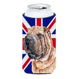 Shar Pei With English Union Jack British Flag Tall Boy Beverage Insulator Hugger Sc9892Tbc