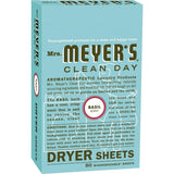 14448 Mrs. Meyers Clean Day Basil Dryer Sheet (80 Count)