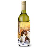 Caroline'S Treasures Springer Spaniel By Don Squires Wine Bottle Koozie Hugger, 750Ml, Multicolor