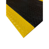 Tuff-Spun 3/8'' Diamond Surface 3'x5' Black w/Yellow