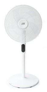 16 Dc-Motor Energy Saving Stand Fan With Remote And Timer-Piano White