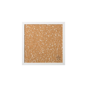White Speckled Cork Bulletin Board, White Mdf Frame, 18 X 18