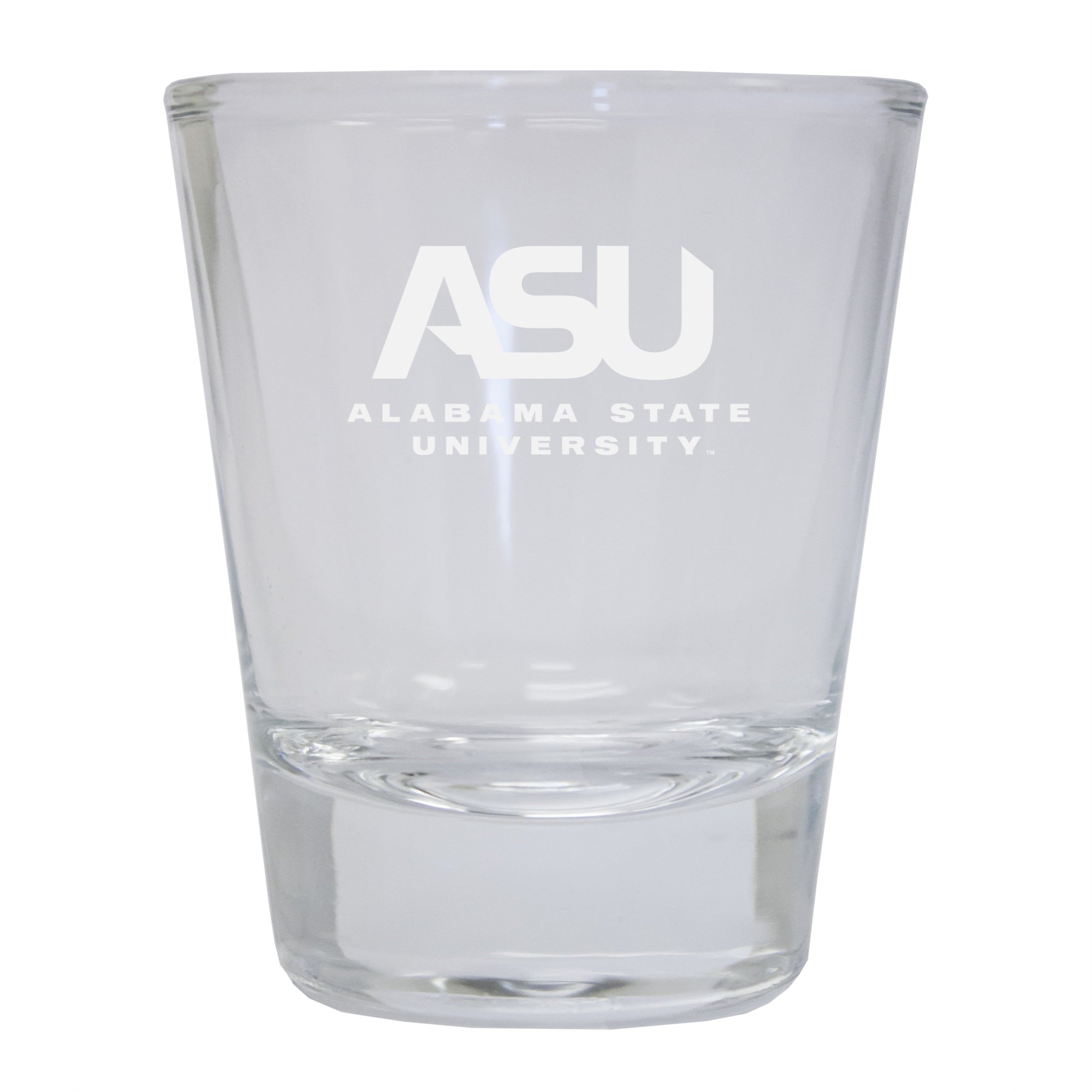 Alabama State University Etched Round Shot Glass 2-Pack
